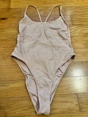 Light Pink Sequin One-Piece Bathing Suit